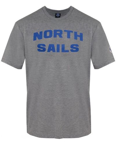 North Sails Grijs T-shirt Met Merklogo Van