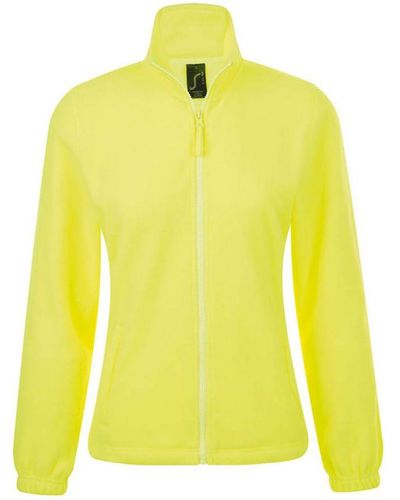 Sol's Ladies North Full Zip Fleece Jacket (Neon) - Yellow