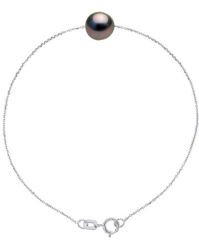 Diadema Convict Chain Bracelet Tahitian Pearl Ronde 8-9 Mm 925 - Wit
