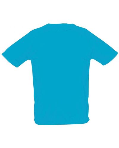Sol's Sporty Short Sleeve Performance T-Shirt (Aqua) - Blue
