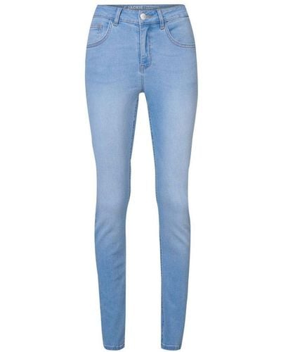 Miss Etam High Waist Skinny Jeans Jackie Lengte 32 Inch Light Blue - Blauw