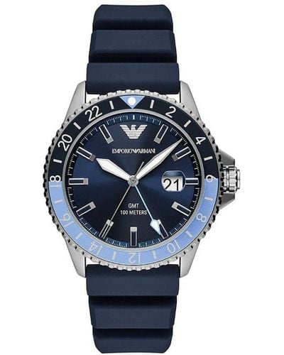 Emporio Armani Diver Watch Ar11592 Silicone - Blue