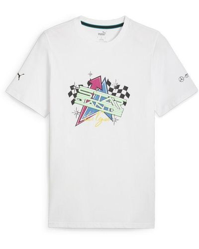 PUMA Mercedes-Amg Petronas Motorsport F1 Garage Crew Las Vegas T-Shirt - White