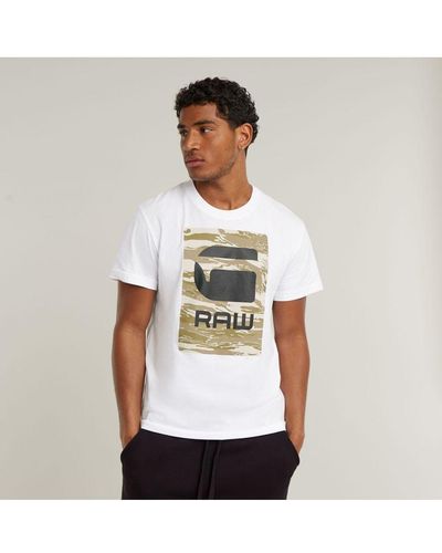 G-Star RAW G-Star Raw Camo Box Graphic T-Shirt - White
