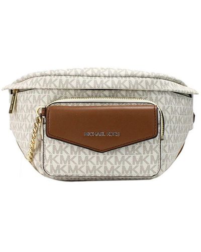 Michael Kors Vanilla Waistpack With Removable Card Case - White