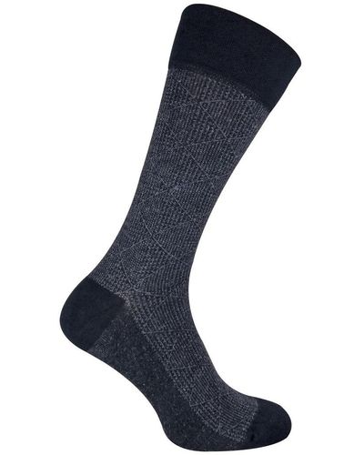 Sock Snob Gedessineerde Bamboe Sokken Voor - Stijl 08 - Blauw