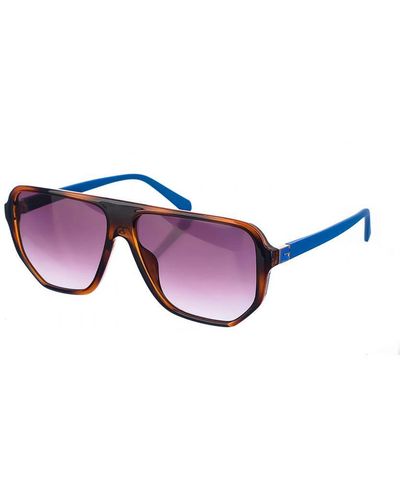 Guess Acetate Sunglasses With Rectangular Shape Gu00003S - Purple