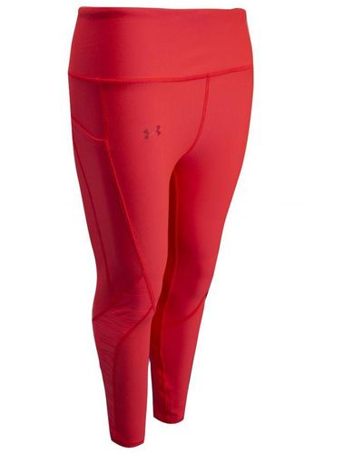 Under Armour C&S Jacquard Ankle Crop Leggings Tight 1351709 628 - Red