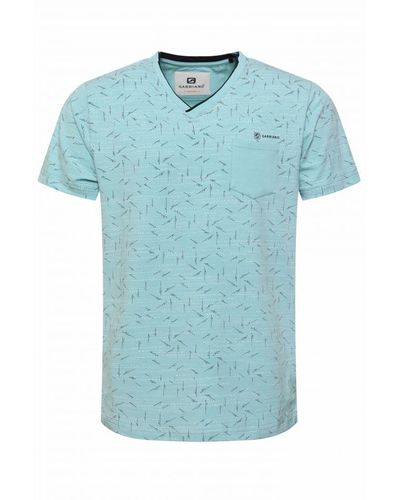 Gabbiano T-shirt Met Contrastbies Mint - Blauw