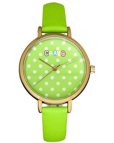 Crayo Dot Strap Watch Stainless Steel - Green