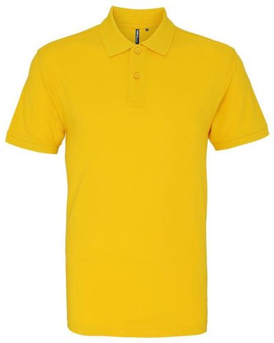 Asquith & Fox Plain Short Sleeve Polo Shirt (Sunflower) - Yellow