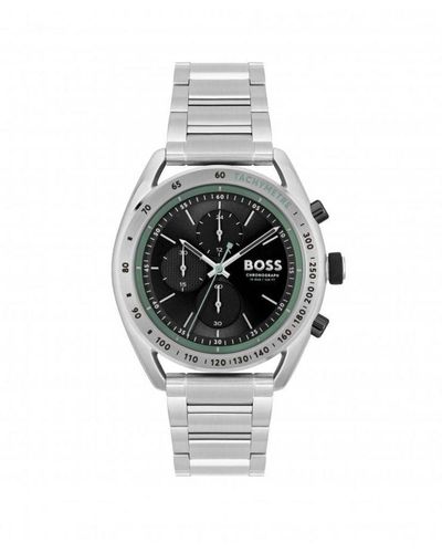BOSS Centre Court Stainless Steel Strap Watch - White