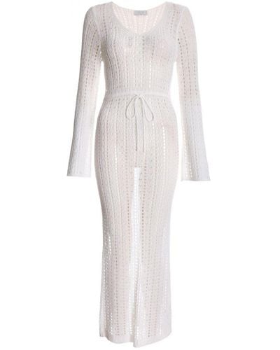 Quiz Crochet Maxi Dress - White
