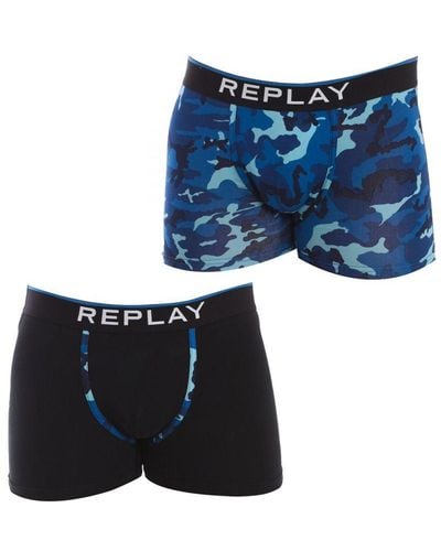 Replay Pack-2 Boxers I101195 - Blue