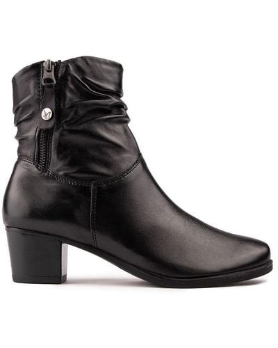 By Caprice Twin Zip Boots - Black