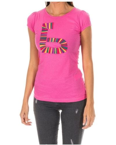 Armand Basi S Short Sleeve Round Neck T-shirt Adm0083 Cotton - Pink