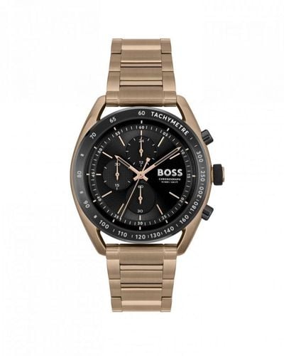 BOSS Centre Court Gold Stainless Steel Strap Watch - Multicolour