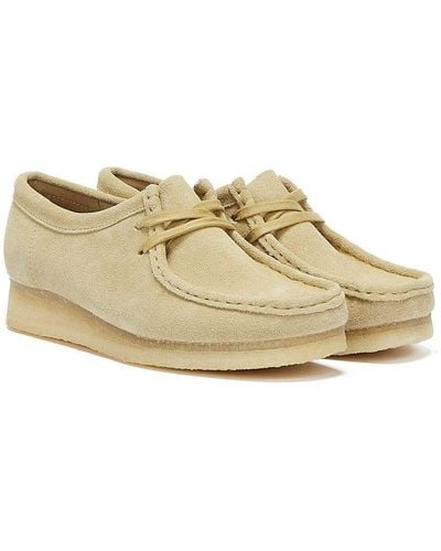Clarks Wallabee Suede Shoes - White