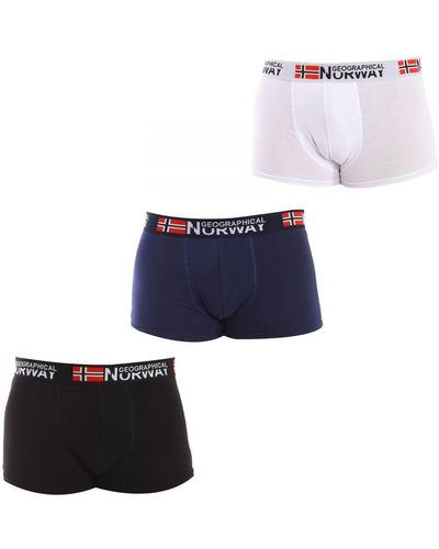GEOGRAPHICAL NORWAY Pack-3 Boxershorts Mann - Wit