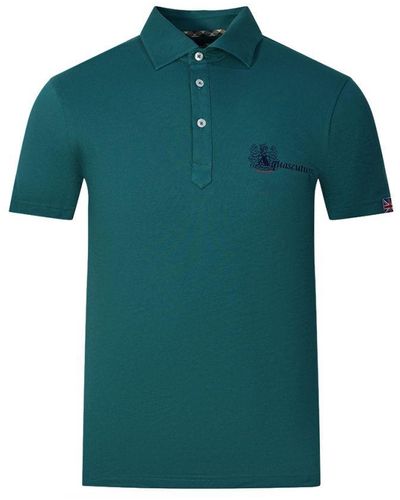 Aquascutum Aldis Brand London Logo Polo Shirt - Green