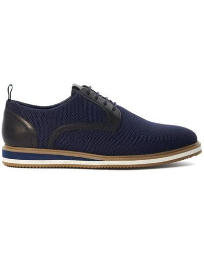 Dune Bacchus - Hybrid Knitted Lace-up Shoes Fabric - Blue