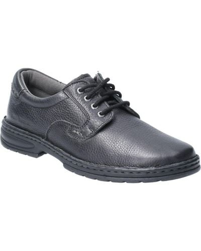 Hush Puppies Outlaw Ii Laced Leather Shoe Oxford Shoes - Black