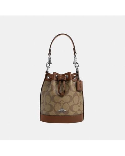 COACH Mini Bucket Bag - Brown