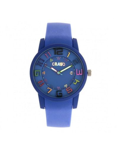 Crayo Festival Unisex Horloge Met Datum - Blauw
