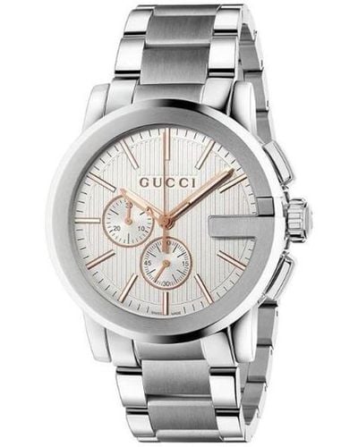 Gucci Ya101201 Watch Stainless Steel - White