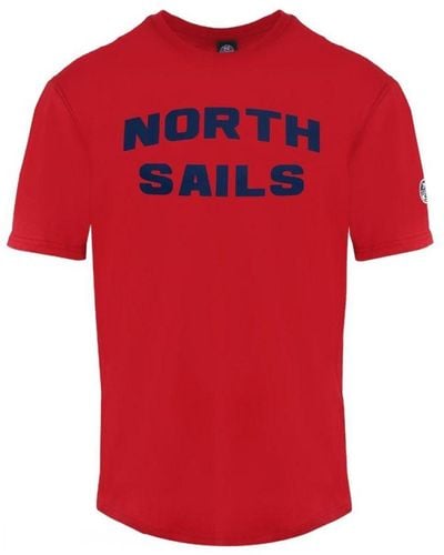 North Sails Rood T-shirt Met Merklogo Van