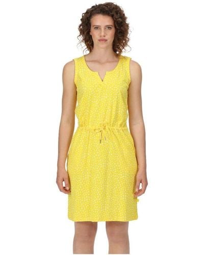 Regatta Fahari Stripe Jersey V Neck Sun Dress - Yellow