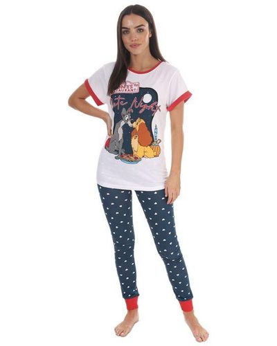 Disney Lady En De Vagebond-pyjama Voor , Wit-marineblauw