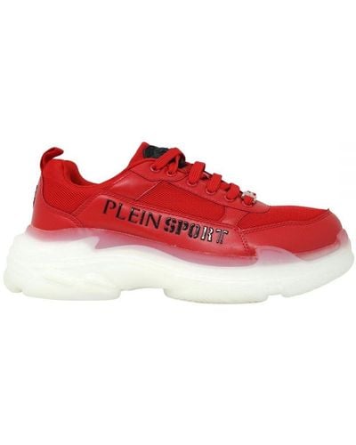 Philipp Plein Brand Logo Trainers - Red