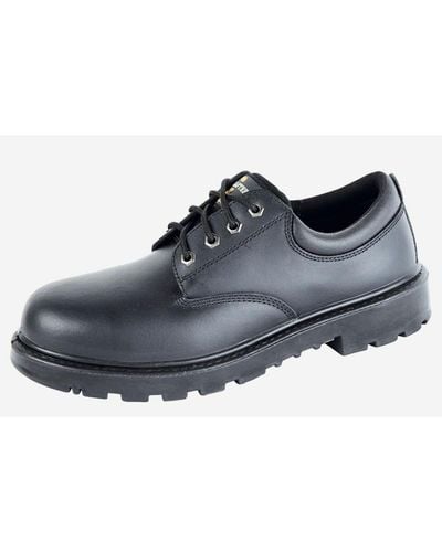 Grafters Contractor Leather Safety Shoe - Blue