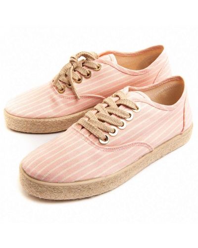 Leindia Sneaker Stripe Stripe Pink - Roze