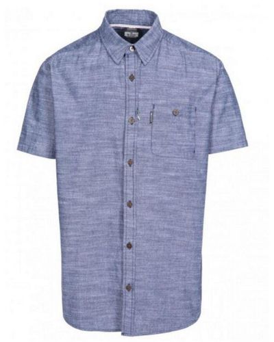 Trespass Slapton Short Sleeve Shirt (marine) - Blauw