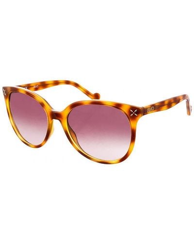 Liu Jo Acetate Sunglasses With Oval Shape Lj619S - Pink