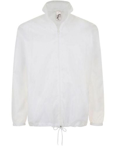 Sol's Shift Showerproof Windbreaker Jacket () - White