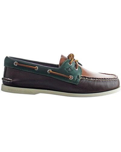 Sperry Top-Sider A/0 2-eye Tri Brown Shoes Leather - Black
