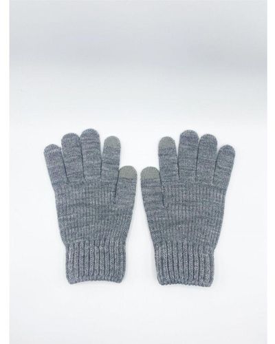 SVNX Ribbed Knitted Gloves - Blue