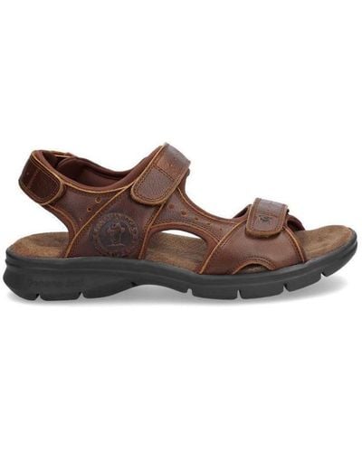 Panama Jack Salton Basics C4 Leather Sandals - Brown