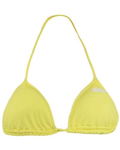 Nike Tie Up Swimwear Adjustable Bikini Top 404423 710 Textile - Yellow
