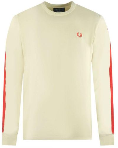 Fred Perry Botanical Dye Long Sleeve Chamomile T-Shirt - Natural