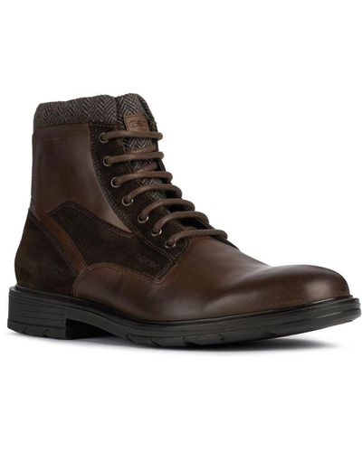 Geox Alberick Lace Up Boot - Brown