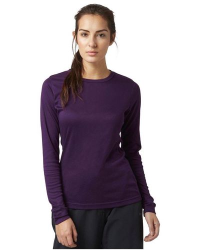 Peter Storm Long Sleeve Thermal Crew Travel Essentials, Camping Clothing - Purple