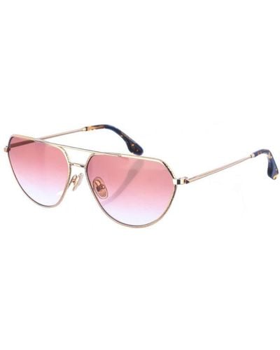 Victoria Beckham Metal Sunglasses With Rectangular Shape Vb221S - Pink
