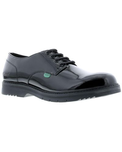 Kickers S Finley Lace Up Patent Shoes - Black