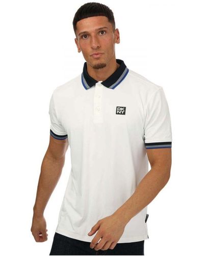 DKNY Performance Poloshirt Met Stretch Voor , Wit