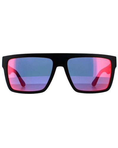 Tommy Hilfiger Rectangle Matte Infrared Sunglasses - Blue
