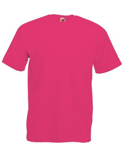 Fruit Of The Loom Valueweight Short Sleeve T-Shirt - Pink